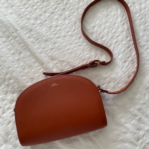 APC Demi Lune Bag in Reddish Brown - Picture 1 of 11